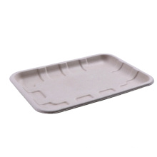 Wholesale biodegradable paper pulp bagasse food tray